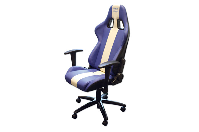 Laser Tools 6654 Laser Tools Racing Chair - Blue & White Stripe