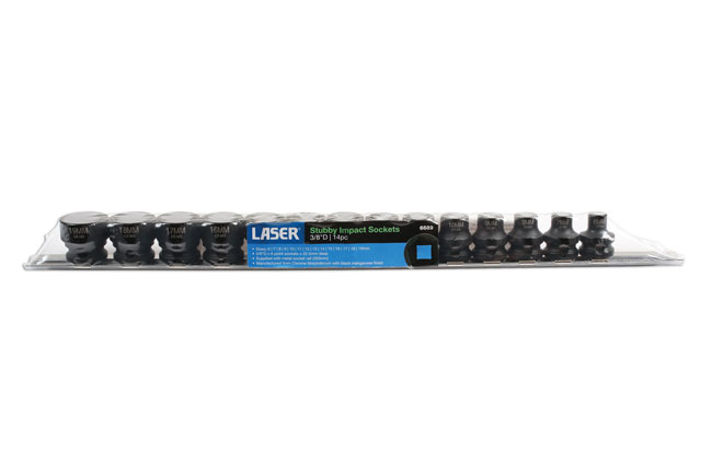 Laser Tools 6689 Stubby Impact Socket Set 3/8"D 14pc