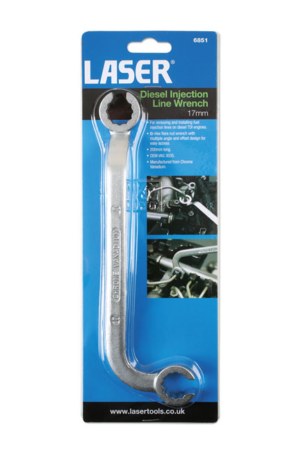 Laser Tools 6851 Diesel Injection Line Wrench 17mm