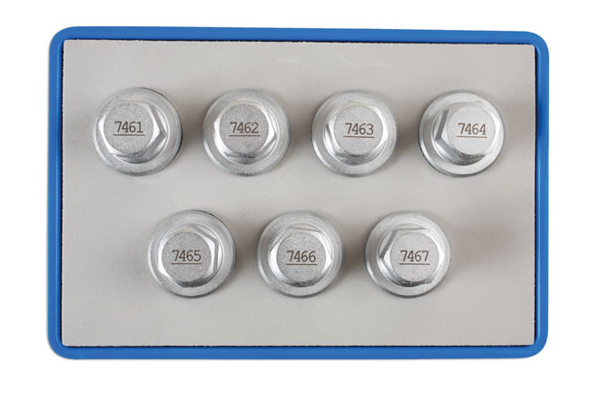 Laser Tools 6860 Locking Wheel Nut Key Set 7pc - for Vauxhall, Opel