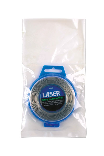 Laser Tools 6869 Safety Locking Wire 0.8mm x 30m