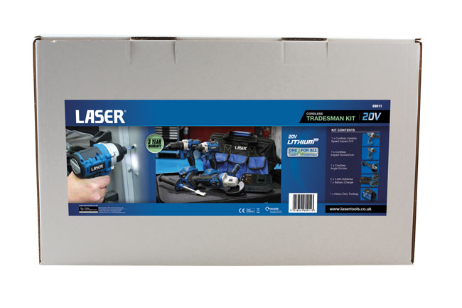 Laser Tools 69011 Cordless Tools 20V Tradesman Kit