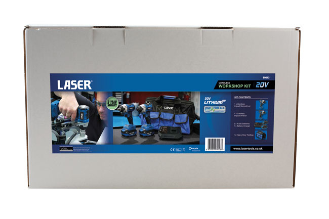 Laser Tools 69013 Cordless Tools 20V Workshop Kit