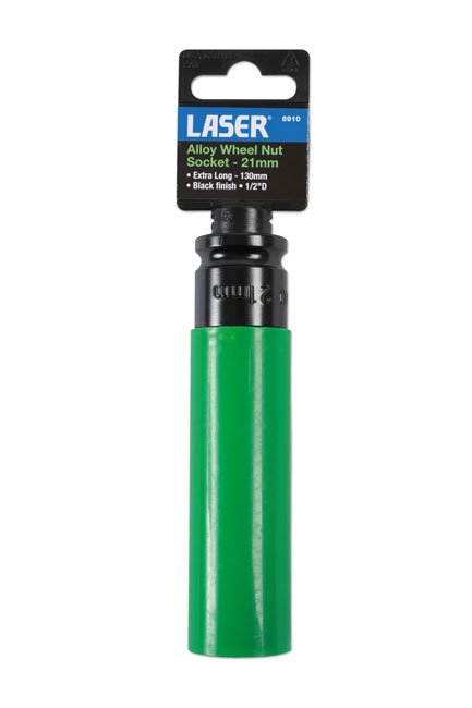 Laser Tools 6910 Alloy Wheel Nut Socket 21mm x 130mm
