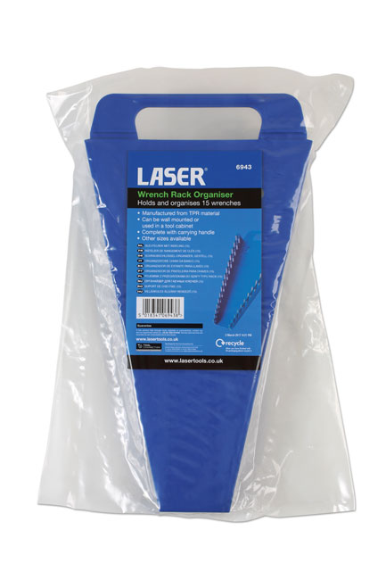 Laser Tools 6943 Spanner Rack Organiser, 15 Spanners