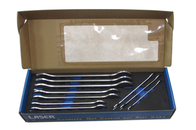 Laser Tools 6996 Ultra Thin Open Ended Spanner Set 10pc