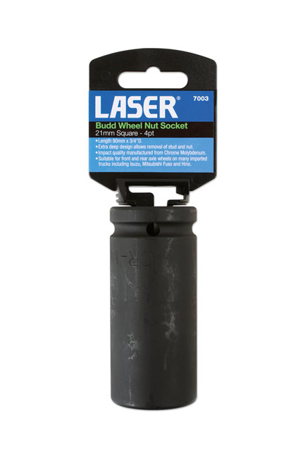 Laser Tools 7003 Budd Wheel Nut Socket 3/4"D 21mm