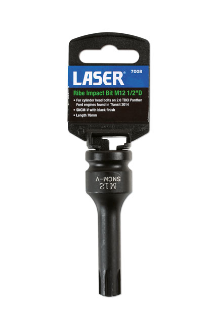 Laser Tools 7008 Ribe Impact Bit 1/2"D M12