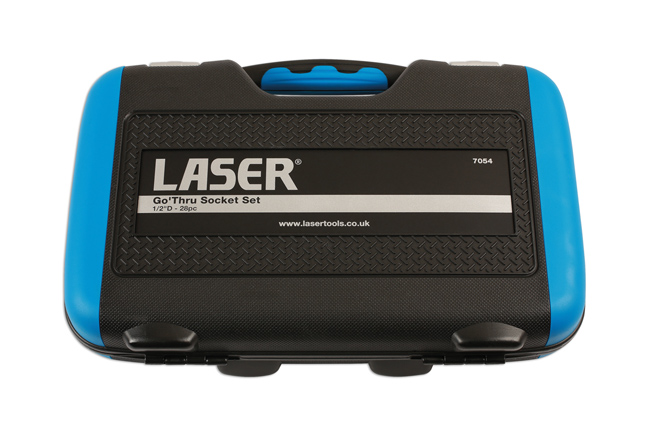 Laser Tools 7054 Go Thru Socket Set 1/2"D 28pc