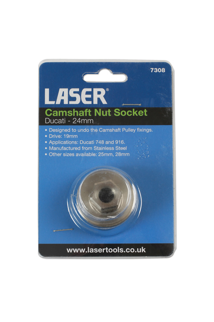Laser Tools 7308 Camshaft Nut Socket 24mm - for Ducati