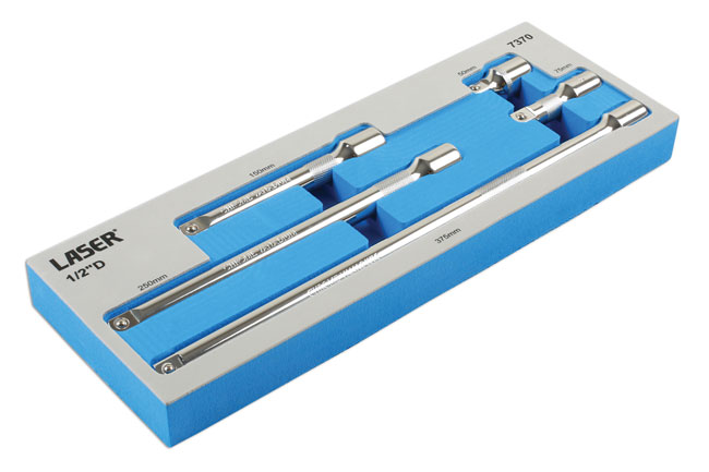 Laser Tools 7370 Extension Bar Set 1/2"D 5pc