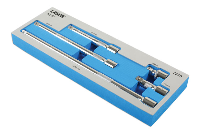 Laser Tools 7370 Extension Bar Set 1/2"D 5pc