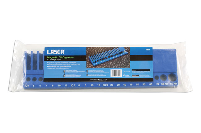 Laser Tools 7531 Magnetic Bit Organiser
