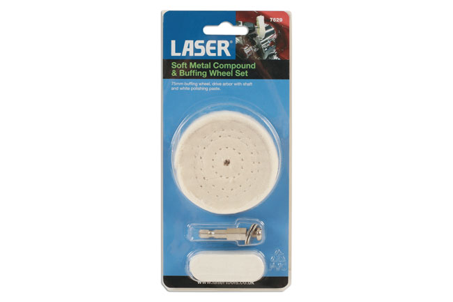 Laser Tools 7629 Soft Metal Compound and Buffing Wheel Set