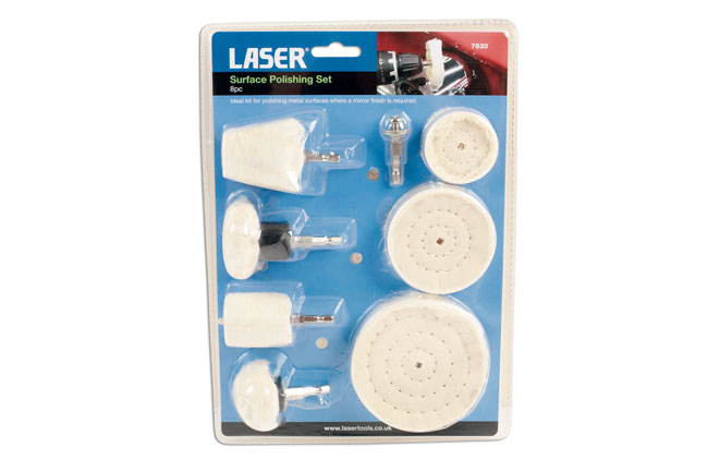 Laser Tools 7630 Surface Polishing Set 8pc