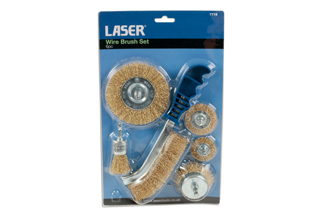 Laser Tools 7718 Wire Brush Set 6pc