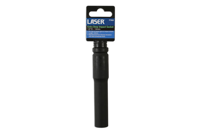 Laser Tools 7763 Extra Deep Impact Socket 1/2"D 14mm