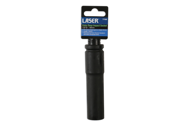 Laser Tools 7766 Extra Deep Impact Socket 1/2"D 18mm