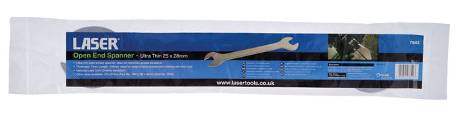 Laser Tools 7842 Ultra Thin Open Ended Spanner 25 x 28mm