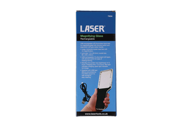 Laser Tools 7934 Rechargeable Magnifying Glass