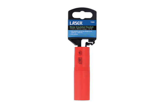 Laser Tools 7955 Deep Insulated Socket 1/2"D 17mm