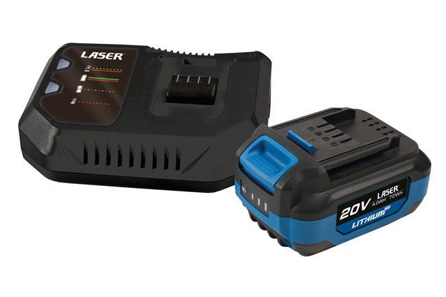 Laser Tools 8007 20V 4.0Ah Li-ion Battery 'One Battery Powers All'