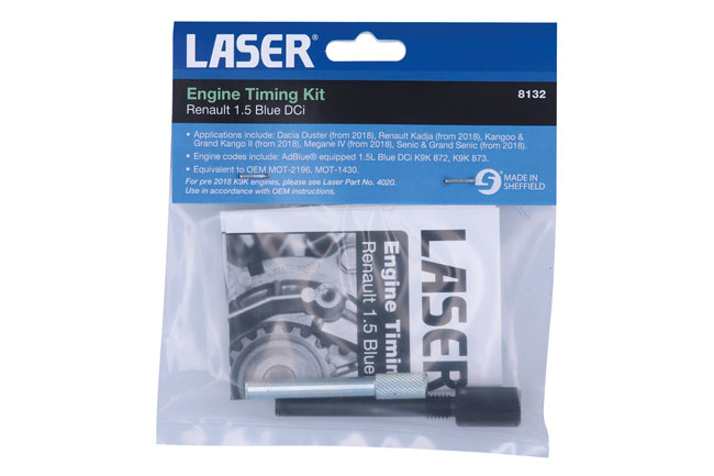 Laser Tools 8132 Engine Timing Kit - for Renault 1.5 Blue dCi
