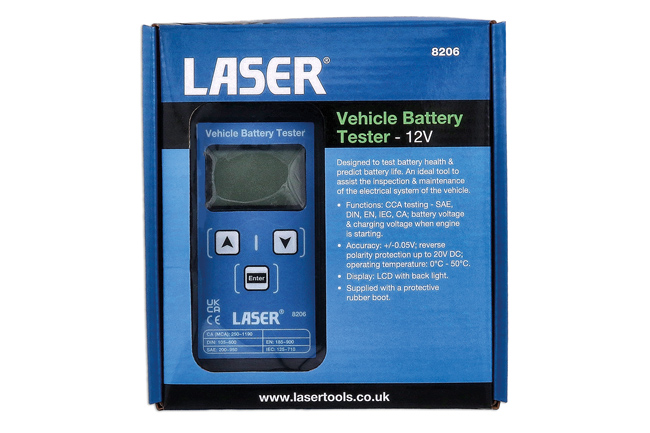 Laser Tools 8206 Vehicle Battery Tester 12V