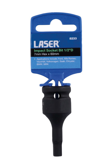 Laser Tools 8233 Impact Socket Bit 1/2"D 7mm