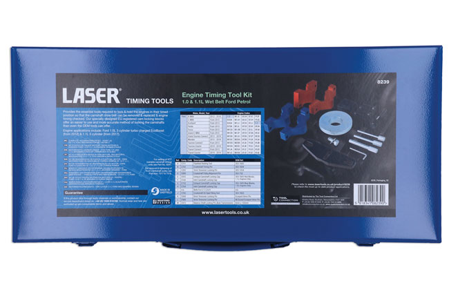 Laser Tools 8239 Engine Timing Tool Kit - for 1.0 & 1.1L Wet Belt Ford Petrol