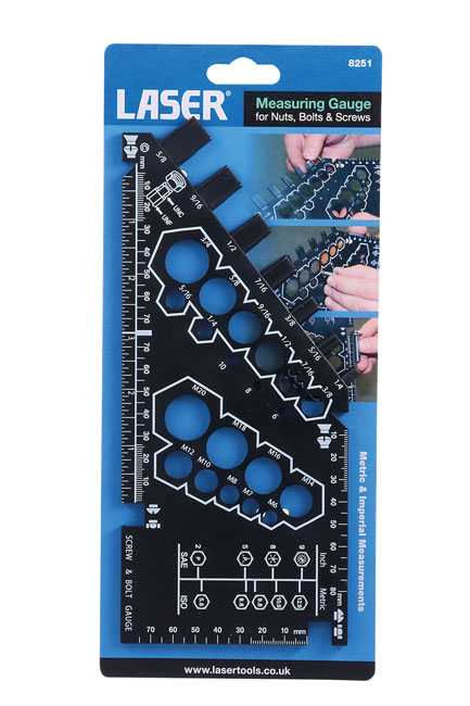 Laser Tools 8251 Nut, Bolt & Screw Measuring Gauge