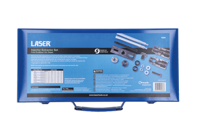 Laser Tools 8288 Injector Extractor Set - for Ford EcoBlue 2.0 Diesel