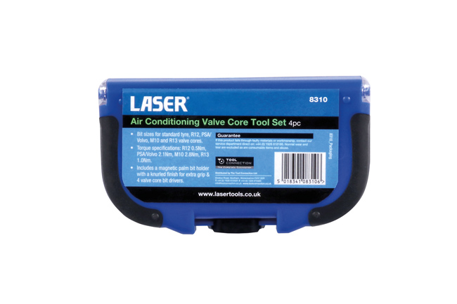 Laser Tools 8310 Air Conditioning Valve Core Tool Set 4pc