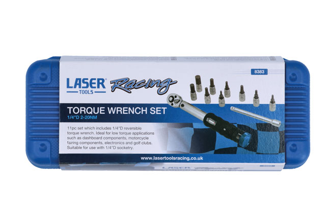 Laser Tools 8383 LTR Torque Wrench Set 1/4"D 2-20Nm