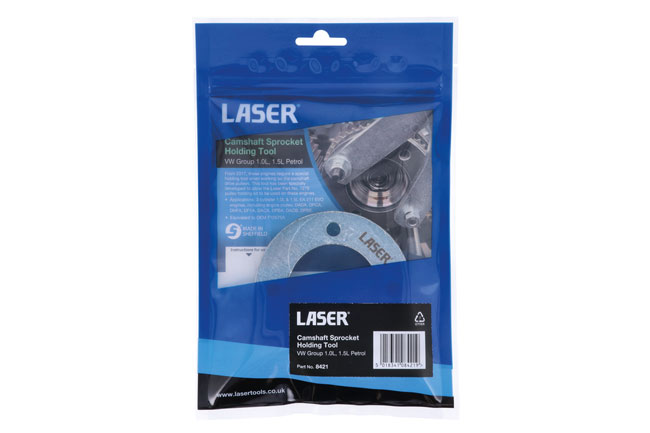 Laser Tools 8421 Camshaft Sprocket Holding Tool - for VW Group 1.0L, 1.5L Petrol