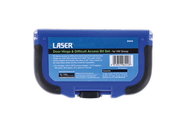 Laser Tools 8444 Door Hinge & Difficult Access Bit Set - for VW Group