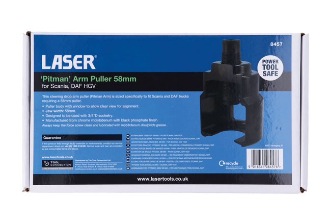 Laser Tools 8457 'Pitman' Arm Puller 58mm - for Scania, DAF HGV
