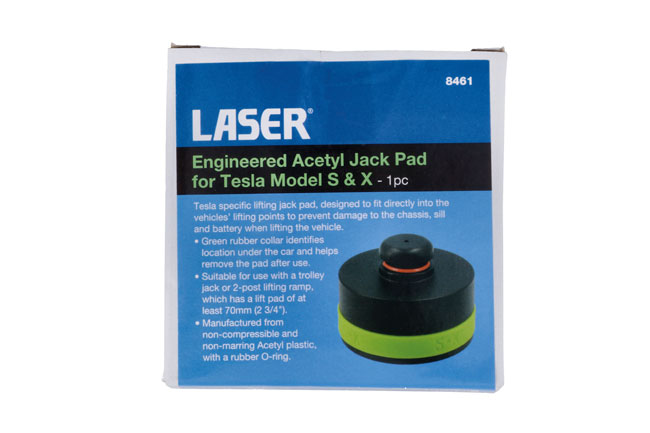Laser Tools 8461 Engineered Acetyl Jack Pad for Tesla Model S & X - 1pc