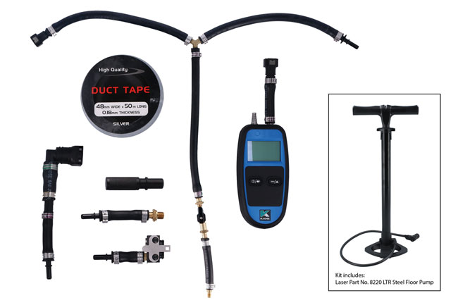 Laser Tools 8467 EV Battery Integrity Pressure Test Kit - for Hyundai, Jaguar, Kia & Nissan