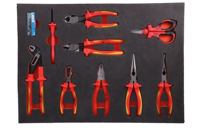 Laser Tools 8485 Insulated Pliers Set in Foam Inlay