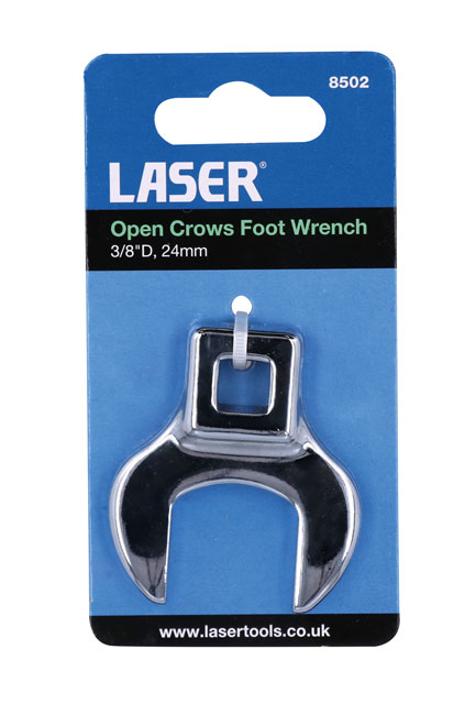 Laser Tools 8502 Open Crows Foot Wrench - 3/8"D 24mm