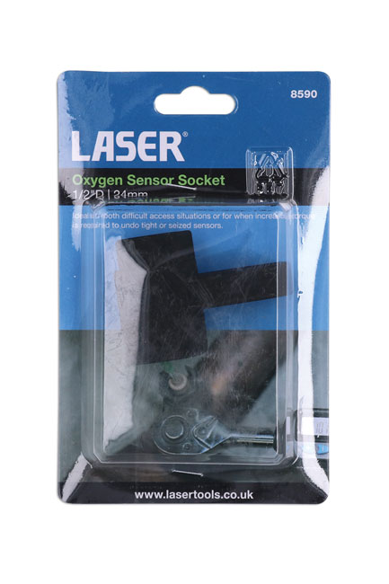 Laser Tools 8590 Oxygen Sensor Socket 1/2"D 24mm