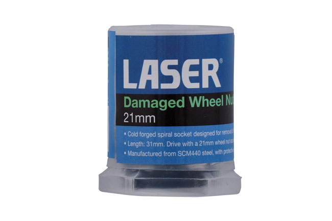 Laser Tools 8766 Damaged Wheel Nut Extractor 21mm