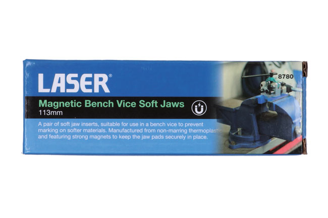 Laser Tools 8780 Magnetic Bench Vice Soft Jaws 113mm