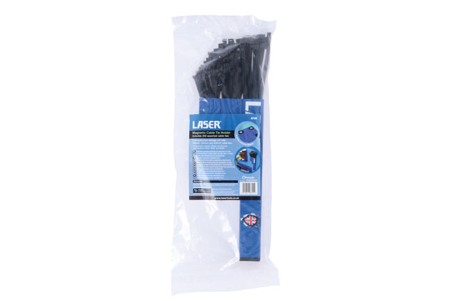 Laser Tools 8795 Magnetic Cable Tie Holder inc Cable Ties 200pc