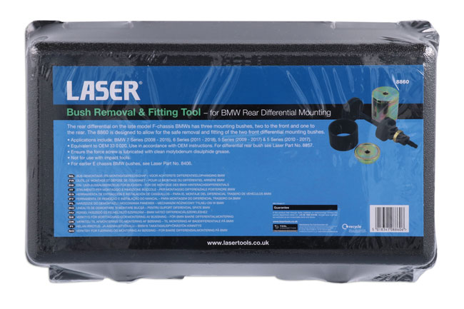 Laser Tools 8860 Bush Removal & Fitting Tool - for BMW Rear Differential Mounting (front bushes)