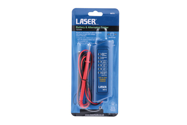 Laser Tools 8873 Battery & Alternator Tester 12/24V
