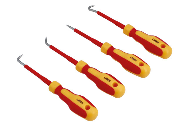 Laser Tools 8888 Insulated Mini Hook & Pick Set 4pc