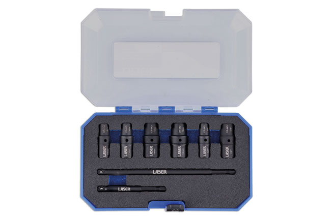 Laser Tools 8905 Double Ended Thin Wall Socket Set 1/4 "D 8pc