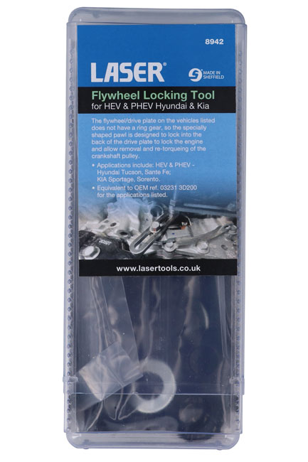 Laser Tools 8942 Flywheel Locking Tool - for HEV & PHEV Hyundai & Kia